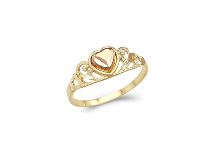 Ladies Filigree Heart Ring